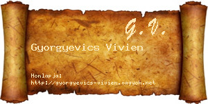 Gyorgyevics Vivien névjegykártya